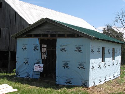 Then comes the house wrap
