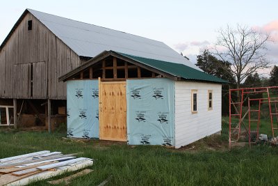 Dave framed the doors out of OSB and 2x4's