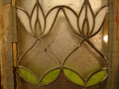 Closeup of stained glass