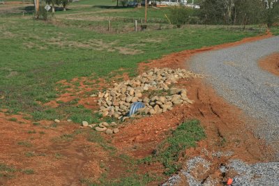 We've dressed the culverts up with river rock