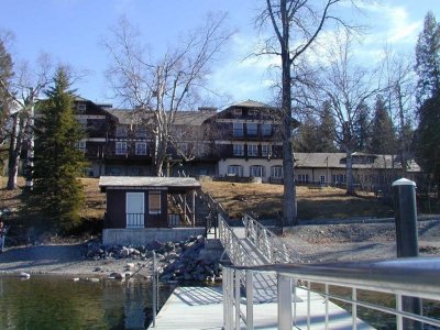 Lake McDonald Lodge after leaves are gone