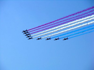 Avions : La Patrouille de France au-dessus de  Paris