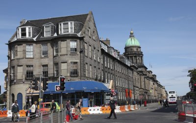 Edinburgh- in front of our hotel