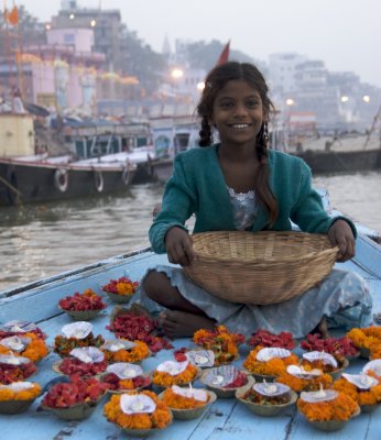 Varanasi Flower Girl