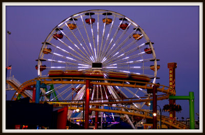 Ferris Wheel With Rollercoaster