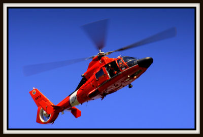 Coast Guard Helicopter Fly Over Griffith Obseratory