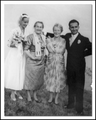 At the wedding with their mothers Dorothea and Luise