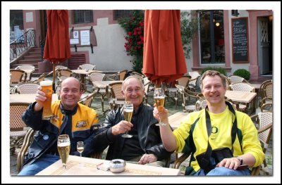 Having a Bier with his sons