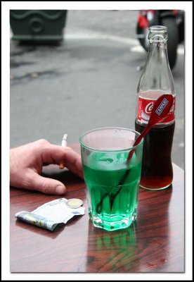 Syrope de Menthe and Coke