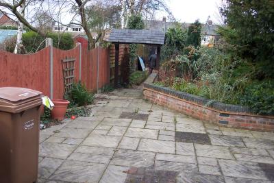 Just moved in - patio area - Mar 05