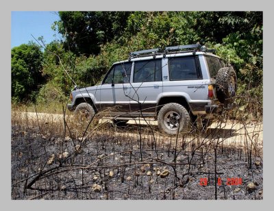 Melewati kebakaran hutan - Kalimantan