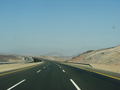 Road from Jeddah to Madinah - mountains