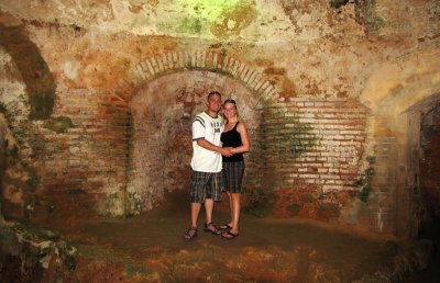 AJ & Julielyn in the oldest part of the fort