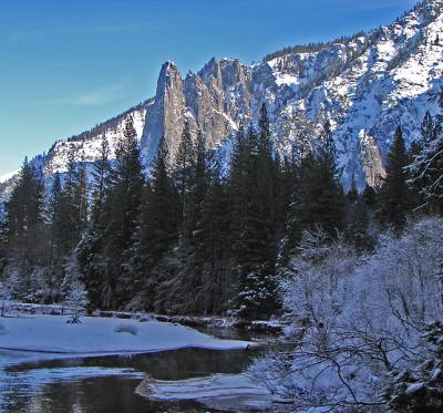 Sentinel Rock and the Merced River