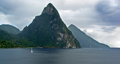 Pitons View from the Sea