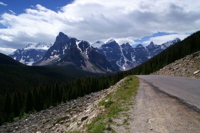 The Road to Moraine Lake and the Valley of the Ten Peaks