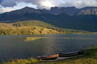 Athabasca River and the Collin Mountain Range Northeast from Jasper #2