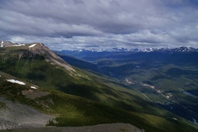 From the Jasper Tramway, toward Yellowhead Pass