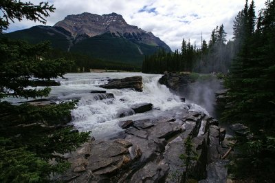 Mount Kerkeslin and Athabasca Falls #1