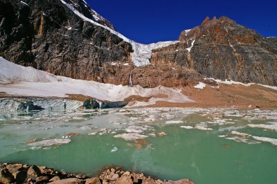 Angel Glacier and glacial pond