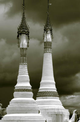 Two towers -Chedi Burma