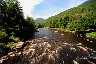 View from the bridge at High Falls Gorge