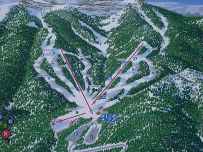 only 2 slopes open, Rabbit Peak and The Line