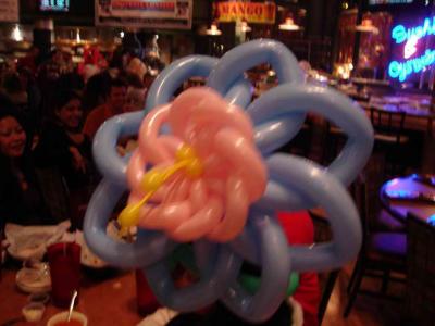 balloon flower hat thing