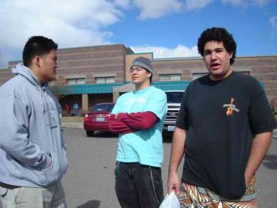 we must've scared those little intermediate kids... imagine seeing these guys invade your school
