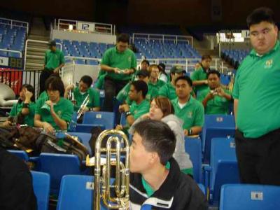 in the stands
