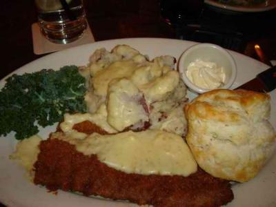 my country fried steak, half portion