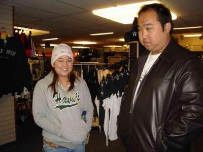 nicole and smooth leather jacket man william