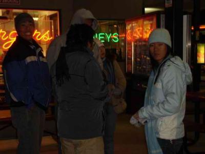 trying to order at sonic in the freezin cold
