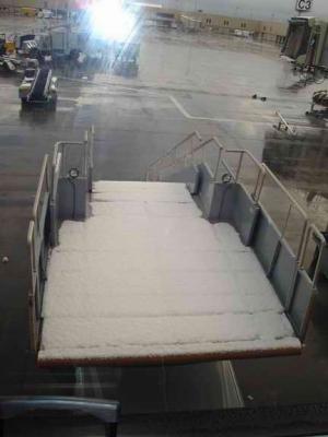 that's snow on there!