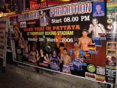 big poster hyping the fight