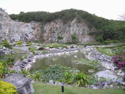 below the cliff