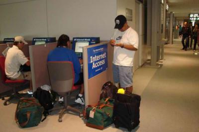 Checking the internet
