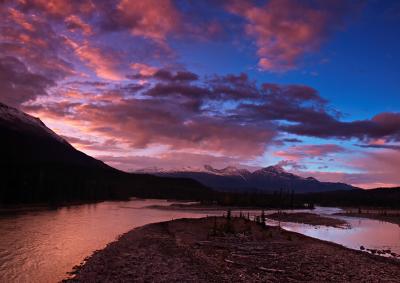 Jasper Park - Athabasca Sunset