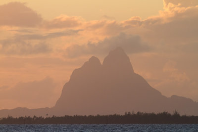 Bora Bora from our deck by telephoto