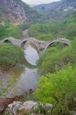 The Dramatic Vikos Gorge and old stone bridges