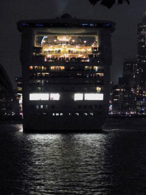 A night departure from Sydney's Overseas Terminal is always interesting. Reversing out, no tugs..........