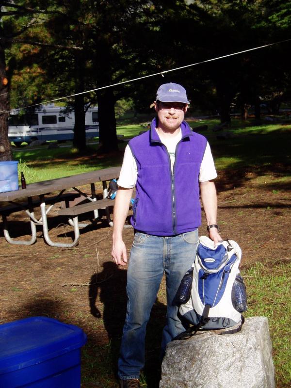 Scott with new pack