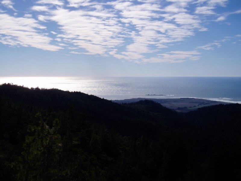 Pacific views on ride up to Chauk Mt.