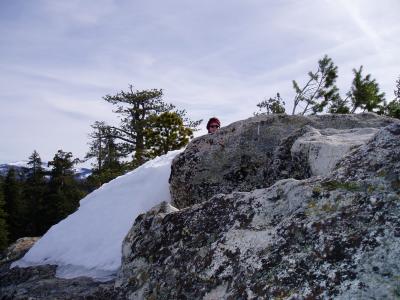 Cathy staying away from cliffs.