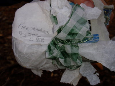 Joe's firestarter package.