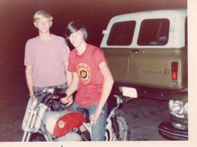Doyles racing motorcycle and friend Jay Reynolds.jpg