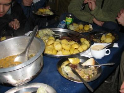 Dinner -- I ate as much as possible.