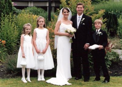 bride/groom w/children