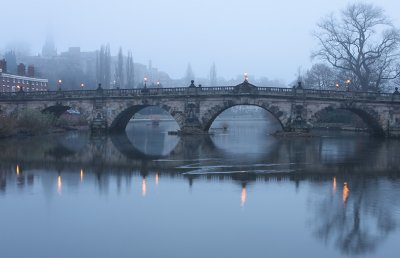 English bridge at dawn