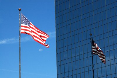 Flag and Moon